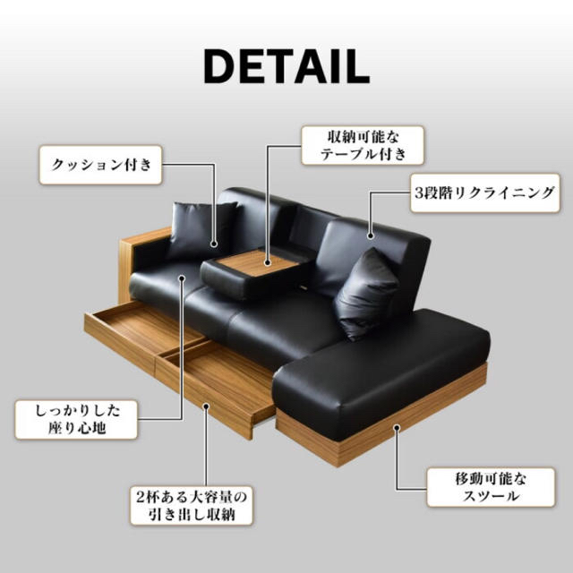 ソファ グレー ベッド 3人掛け　売り切り最終値下げ！！ インテリア/住まい/日用品のソファ/ソファベッド(三人掛けソファ)の商品写真