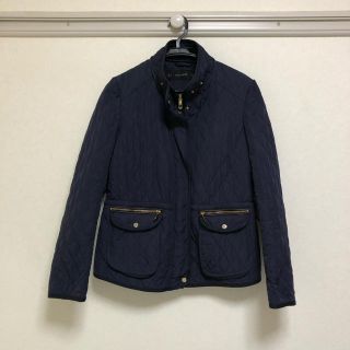 ザラ(ZARA)のZARA キルティングジャケット L ネイビー(ダウンジャケット)