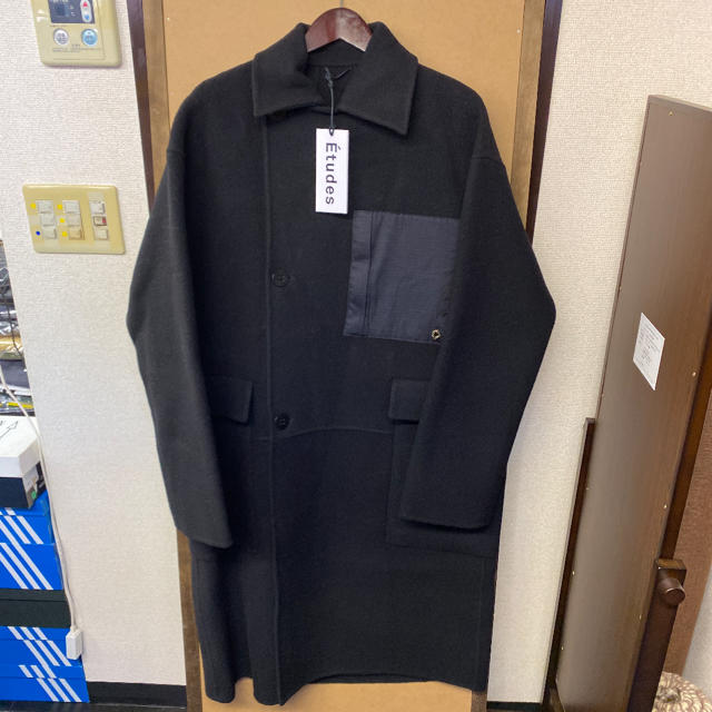 希少 黒入荷! 圧縮ウール 【新品】Etudes デザインコート Lサイズ 50