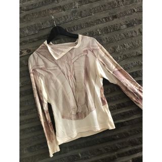 コムデギャルソン(COMME des GARCONS)のコムデギャルソン シルク100% 長袖 Tシャツ ブラウス柄(Tシャツ(長袖/七分))