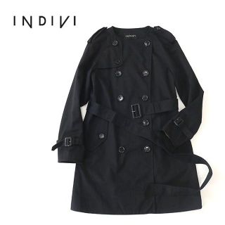 インディヴィ(INDIVI)のINDIVI インディヴィ　ノーカラートレンチコート(トレンチコート)