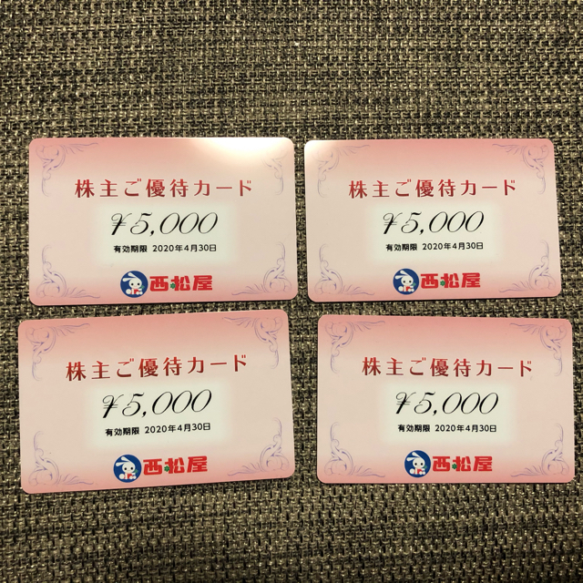 西松屋 株主優待 20000円チケット