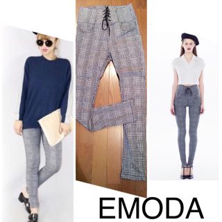 エモダ(EMODA)のEMODA☆グレンチェック柄パンツ(スキニーパンツ)