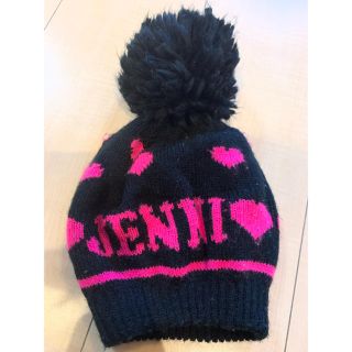 ジェニィ(JENNI)のJENNI ニット帽　黒　Sサイズ(帽子)