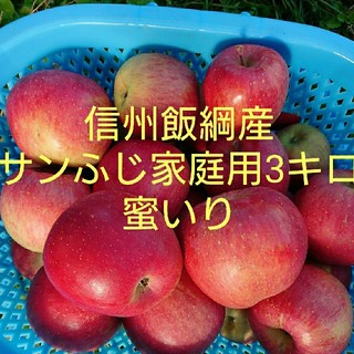 りんごサンふじ家庭用3キロ(フルーツ)