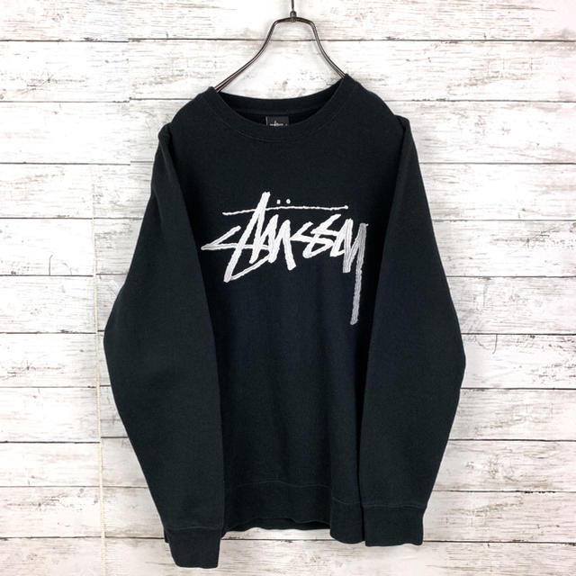 STUSSY - 激レア 90s ステューシー STUSSY スウェット 刺繍デカロゴ 美品の通販 by PASH古着 ｜ステューシーならラクマ