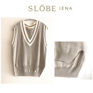 スローブイエナ(SLOBE IENA)のイエナ　スローブ  ★  サイドスリット　Vネック　ベスト　ニット(ベスト/ジレ)