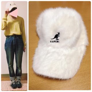 カンゴール(KANGOL)のKANGOL♡ラビットファーキャップ白(キャップ)