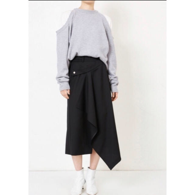 LE CIEL BLEU(ルシェルブルー)のAsymmetric Drapy Wrap Skirt レディースのスカート(ひざ丈スカート)の商品写真