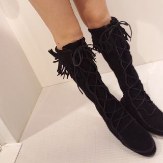 ミネトンカ(Minnetonka)のMINNETONKA フリンジロングブーツ(ブーツ)