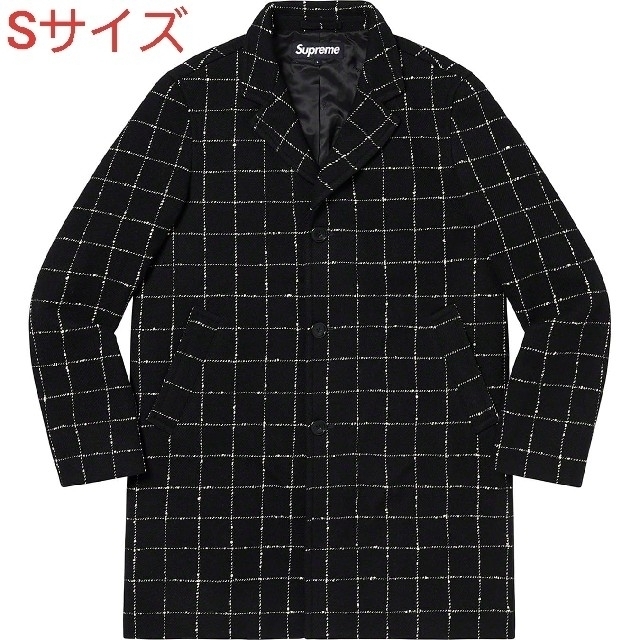 Supreme(シュプリーム)のSupreme 19FW Wool Windowpane Overcoat S メンズのジャケット/アウター(チェスターコート)の商品写真