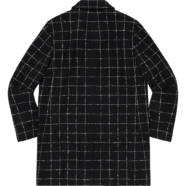 Supreme 19FW Wool Windowpane Overcoat S