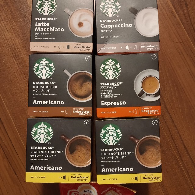 ドルチェグスト スターバックス 6種類セット 食品/飲料/酒の飲料(コーヒー)の商品写真
