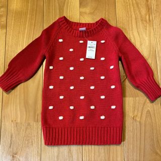 ギャップ(GAP)の【新品未使用】babyGAP ニット　赤　80cm 12-18m(カーディガン/ボレロ)