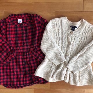 ギャップキッズ(GAP Kids)のGAP チュニック ケーブルセーター 2点セット(ニット)