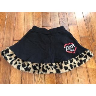 ジディー(ZIDDY)の☆ZIDDYジディ☆ ヒョウ柄ファー付きスカート(パンツ)(スカート)