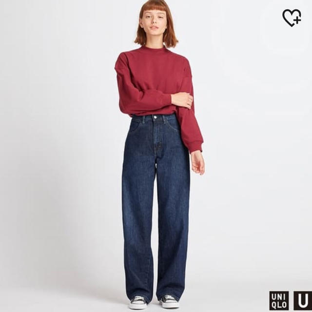 UNIQLO(ユニクロ)のユニクロ　ワイドフィットカーブジーンズ　UNIQLO 24インチ レディースのパンツ(デニム/ジーンズ)の商品写真