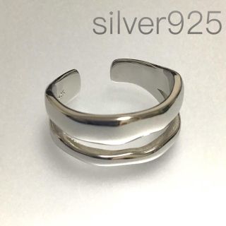 スターリングシルバー Silver925 オープンリング 銀　メンズ　指輪(リング(指輪))