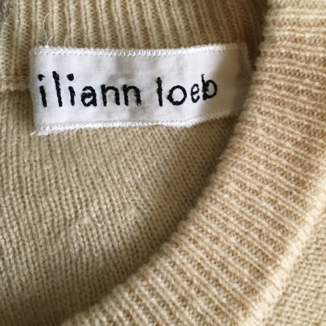 美品※ Iliann Loeb イリアンローブ エルボーパッチニットワンピース