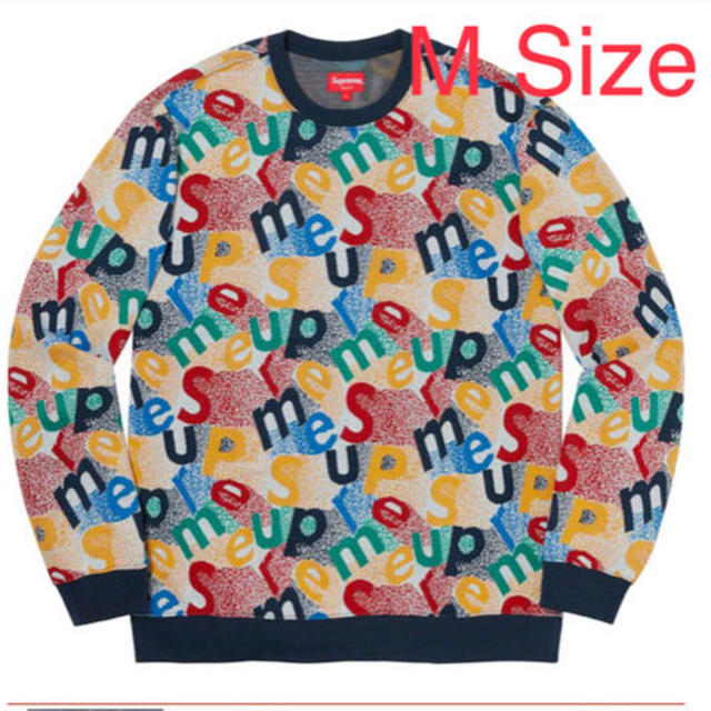 新品未使用　Supreme Scatter Text Crewneck