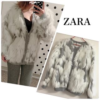 ザラ(ZARA)のZARA ファージャケット ブルゾン(毛皮/ファーコート)