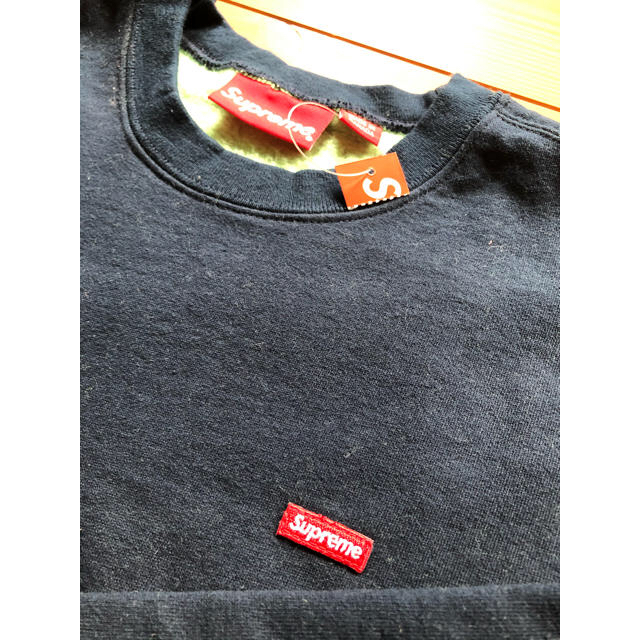 supreme contrast crewneck Navy M 2018 SS