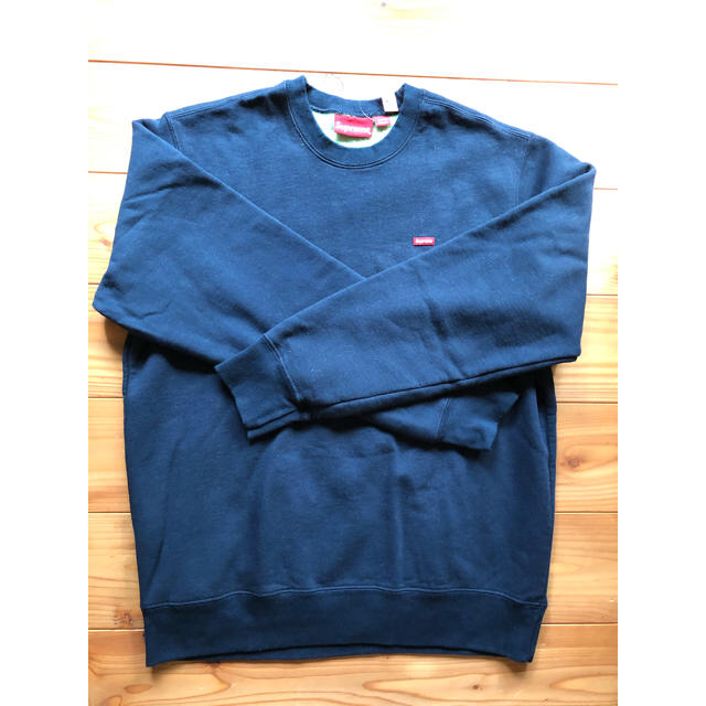 supreme contrast crewneck Navy M 2018 SS