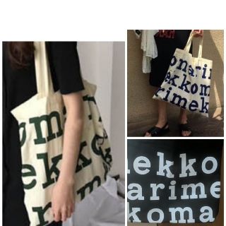 マリメッコ(marimekko)の新品未使用　北欧　英字　トートバッグ(トートバッグ)