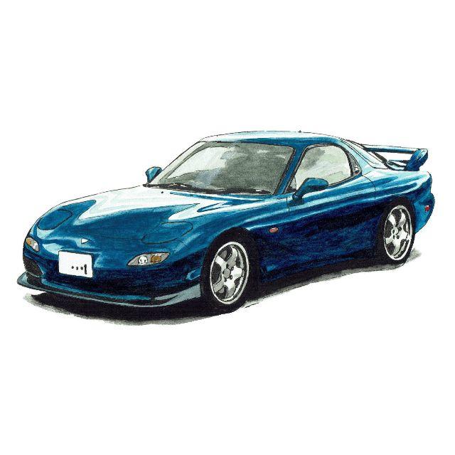 NC-161 マツダRX-7限定版画 直筆サイン額装済●作家 平右ヱ門 エンタメ/ホビーの美術品/アンティーク(版画)の商品写真