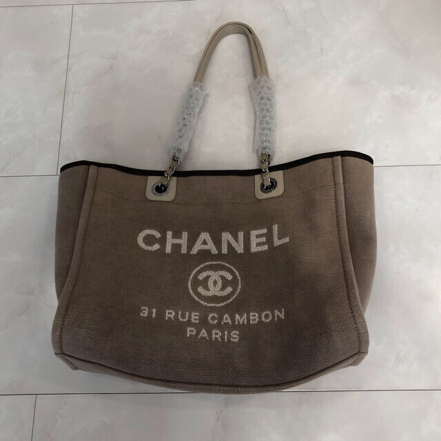 CHANEL ドーヴィル MM トートバッグ ベージュ（最終値下げ）