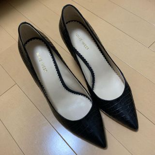 ナインウエスト(NINE WEST)のNINE WEST 黒パンプス 8cmヒール 25cm(ハイヒール/パンプス)