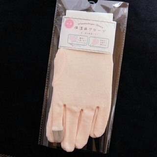 綿100% ハンドケア 保湿 手袋 スマホ対応　ピンク(手袋)