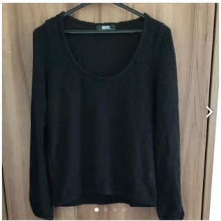 バックス(BACKS)の☆美品！トップス黒 ブラック(カットソー(長袖/七分))