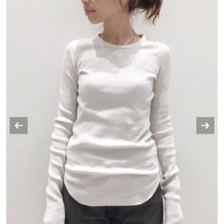 アパルトモンドゥーズィエムクラス(L'Appartement DEUXIEME CLASSE)のGOOD GRIEF RIB L/S TOP ナチュラル(カットソー(長袖/七分))