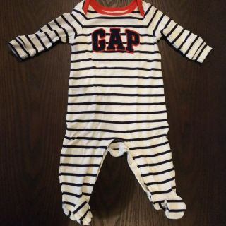 ベビーギャップ(babyGAP)のギャップ ネイビーボーダーロンパース(ロンパース)