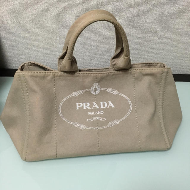 PRADA カナパ ハンドバッグ  アイボリー ベージュ