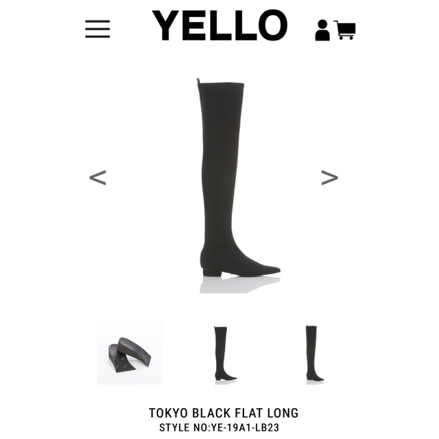 YELLO フラットロングブーツ