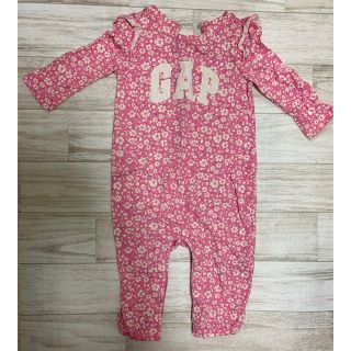 ベビーギャップ(babyGAP)のGAP beby 花柄カバーオール　70センチ(カバーオール)