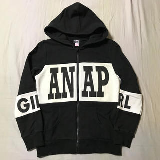 アナップ(ANAP)の美品【ANAP】フルジップアップパーカー S バイカラー 送料込!!(パーカー)