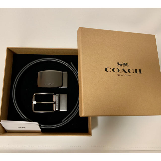 COACH(コーチ)のプレゼントに!【新品未使用箱付】コーチ|メンズベルト|シグニチャー|ブラック メンズのファッション小物(ベルト)の商品写真