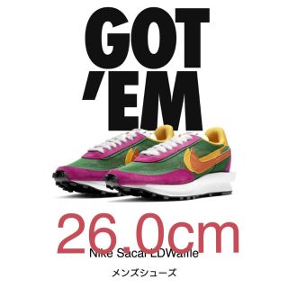 ナイキ(NIKE)のNike sacai LDワッフル　パイングリーン(スニーカー)