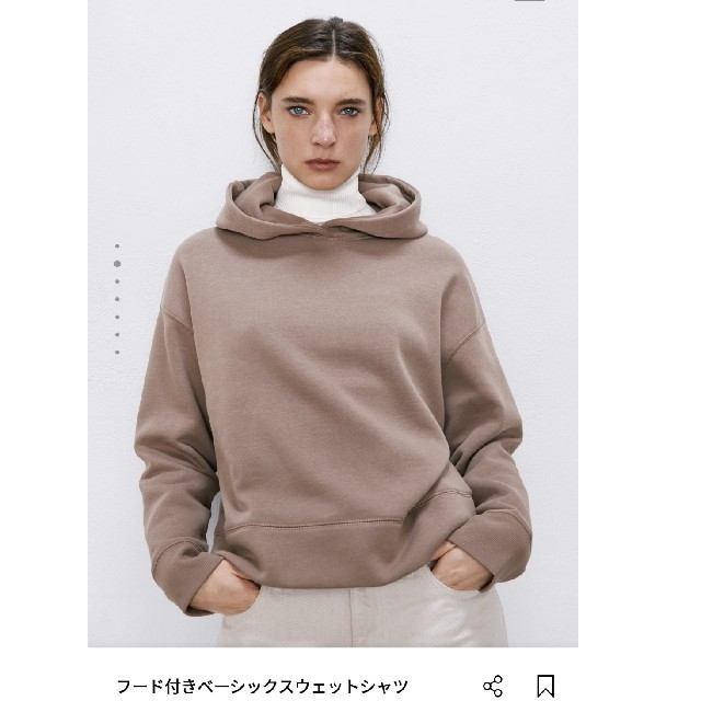 ZARA(ザラ)のﾋﾄﾎﾟﾝ様専用です❤️今季ZARAフード付きベーシックスウェットシャツ レディースのトップス(トレーナー/スウェット)の商品写真