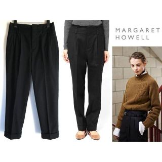 マーガレットハウエル(MARGARET HOWELL)の美品 マーガレットハウエル 16AW フランネル ペーパーバッグトラウザーズ(その他)