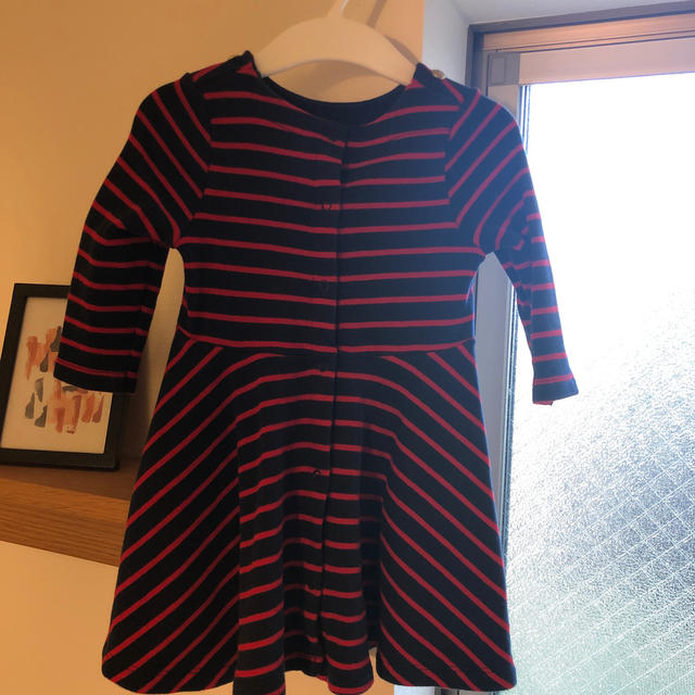 PETIT BATEAU(プチバトー)の12m 74cm 美品プチバトーワンピース キッズ/ベビー/マタニティのベビー服(~85cm)(ワンピース)の商品写真