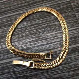 18金ブレスレット18k16面トリプル10g18㎝大サービス(ブレスレット)