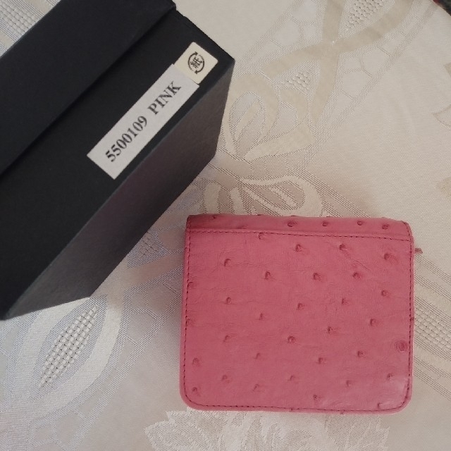 Roo様専用‼️美品オーストリッチ折り財布ピンク