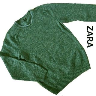 ザラ(ZARA)の美品　ZARA　MAN　グリーンミックス　ニット　4214　サイズL(ニット/セーター)