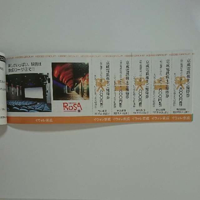 京成 優待冊子 チケットの優待券/割引券(その他)の商品写真