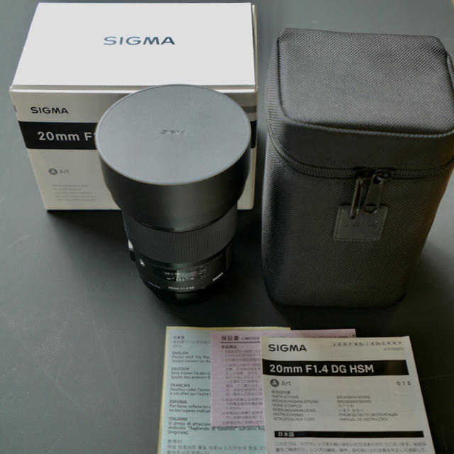 SIGMA(シグマ)のSIGMA art 20mm f1.4 DG HSM [sigma用] スマホ/家電/カメラのカメラ(レンズ(単焦点))の商品写真