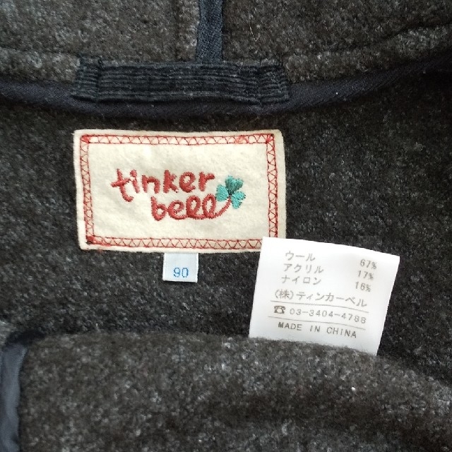 TINKERBELL(ティンカーベル)の⏬フード付きコート 90cm キッズ/ベビー/マタニティのキッズ服女の子用(90cm~)(コート)の商品写真